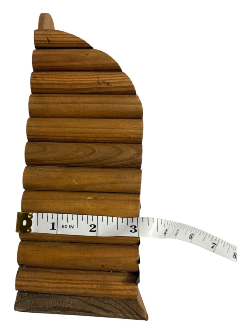 Wooden Slotted Utensil /Stationery Holder with Metal Tree Accent - Brown - Picture 8 of 10